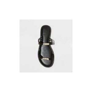 Universal Thread Aura Two Band Slide Sandals Black